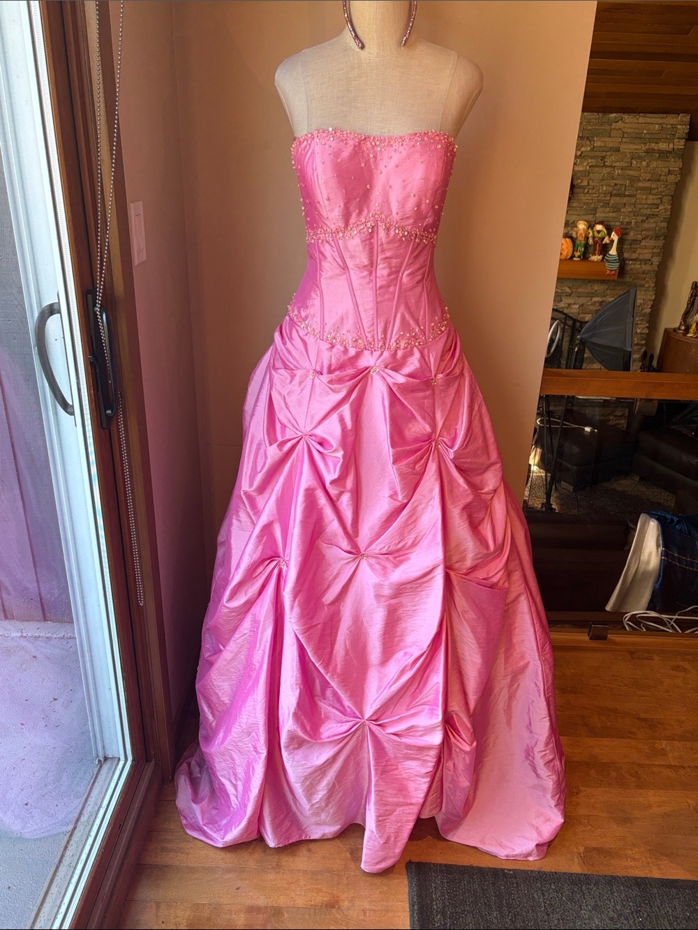 Go as Glinda Vintage Prom Dress Hot pink Size S to med